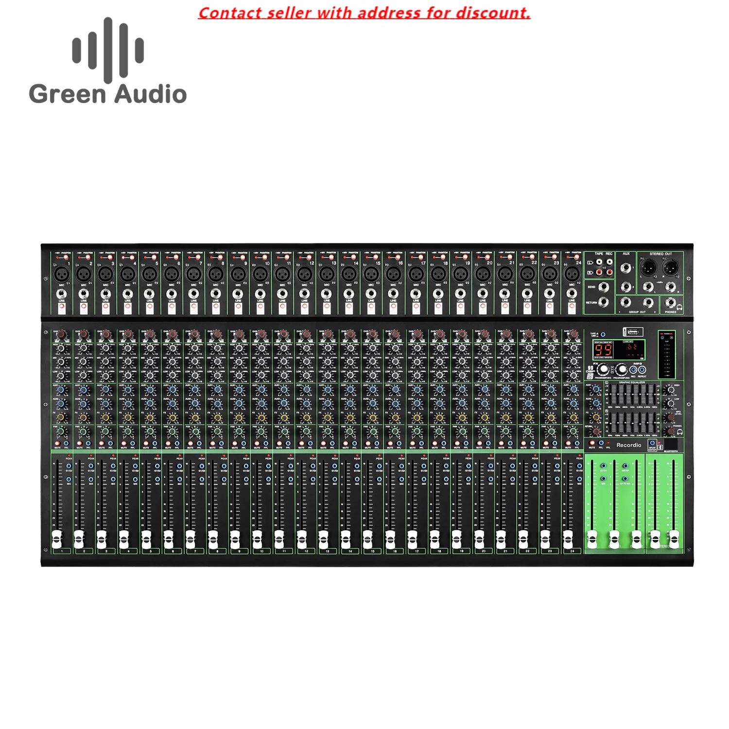 

GAX-PK24 New PK Series Mixer With 99DSP USB BT 24 Channel Stage KTV Professional Audio Mixer