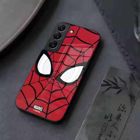 Spider-Man Phone Case Glass for Samsung Galaxy S23 S24 S21 S22 S20 Ultra Fe Plus A34 A54 A24 A52 A53 M54 Cover