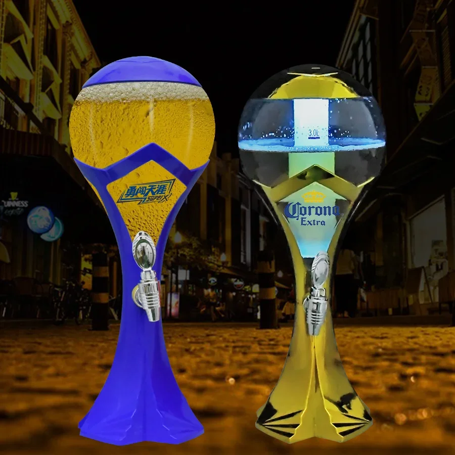 

Изготовленная на заказ дешевая барная вечеринка, диспенсер для напитков, башня для пива с трубкой для льда, светодиодная пивная башня
