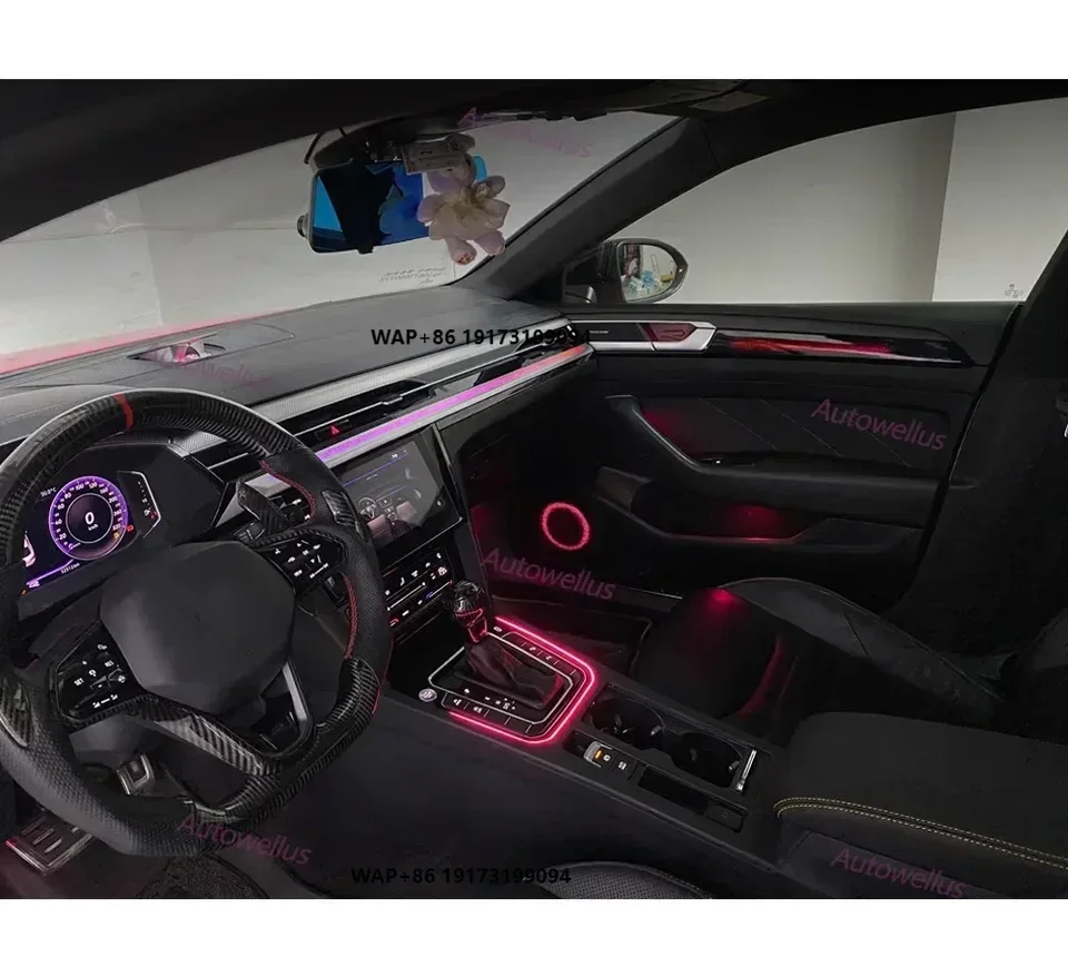 

For-Volkswagen Arteon Active Dynamic Ambient LED Panel Trim Light 1:1 Door LED Panel Decorate 30 Colors APP Interior Lighting