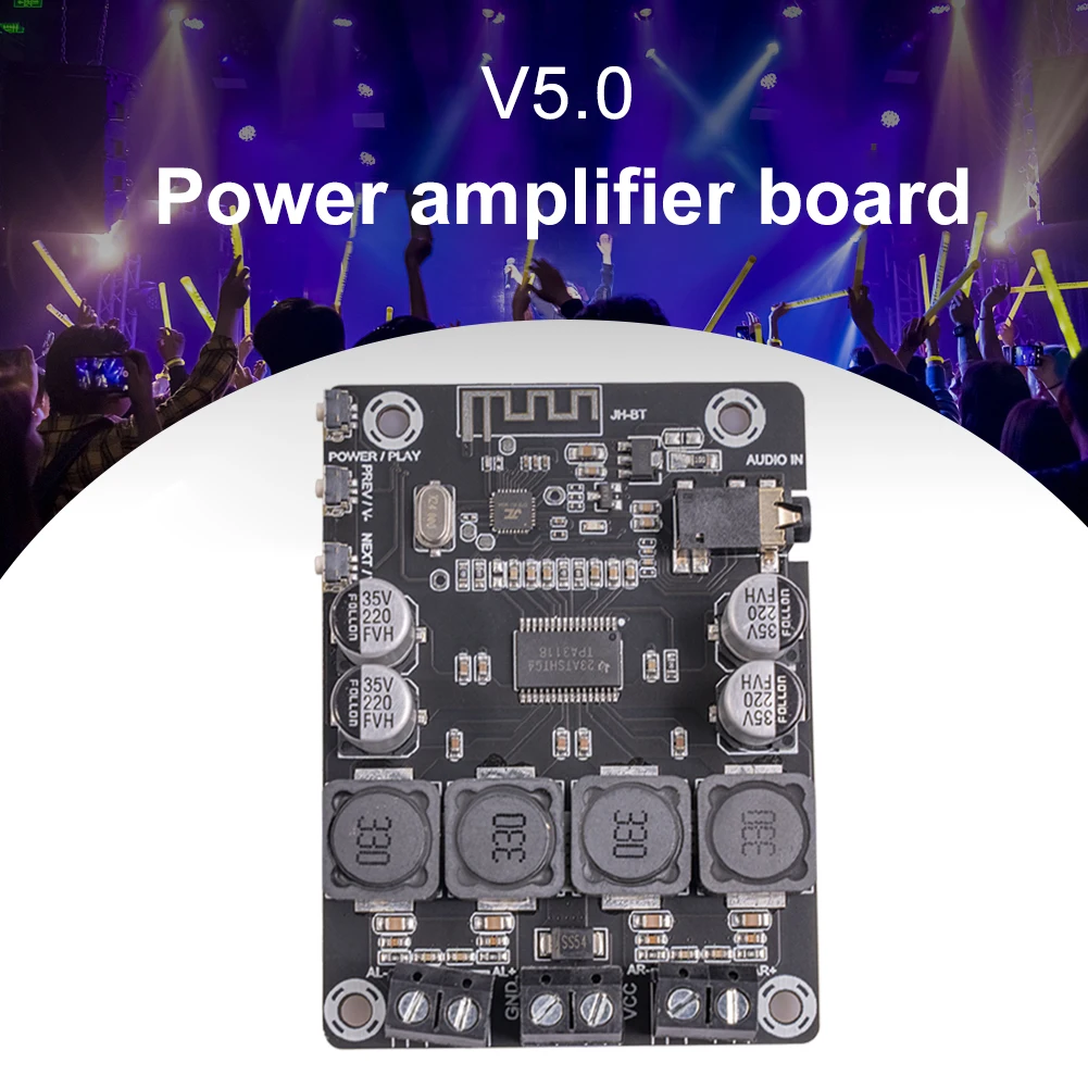 TPA3118 Audio Power Amplifier 3.5mm Stereo 2x45W Audio Power Amplifier Board 12V 24V Digital Power Amplifier Integrated Circuits