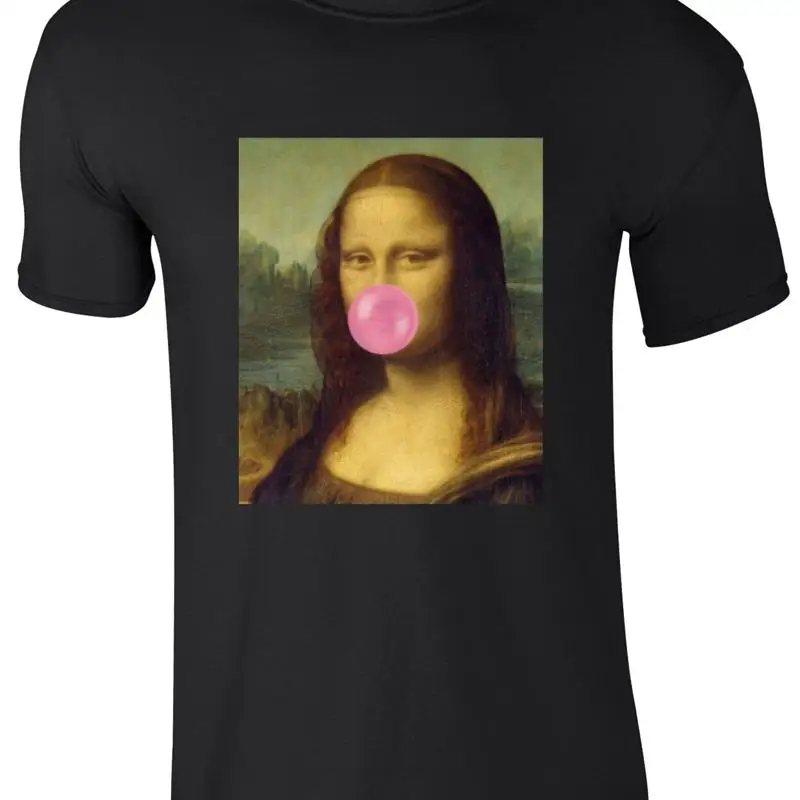 

Mona Lisa Blowing Bubble Gum Funny T Shirt Joke