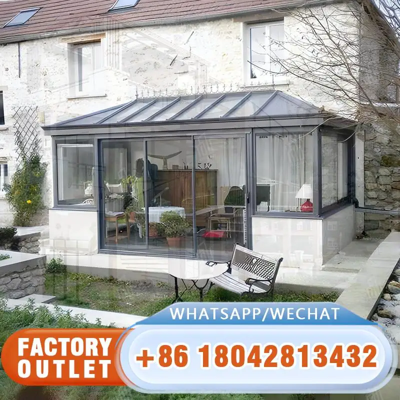 

Popular Retractable Glass Roof for Patio and Sunroom Ideal for China Market Garden Outdoor Use SunRoom