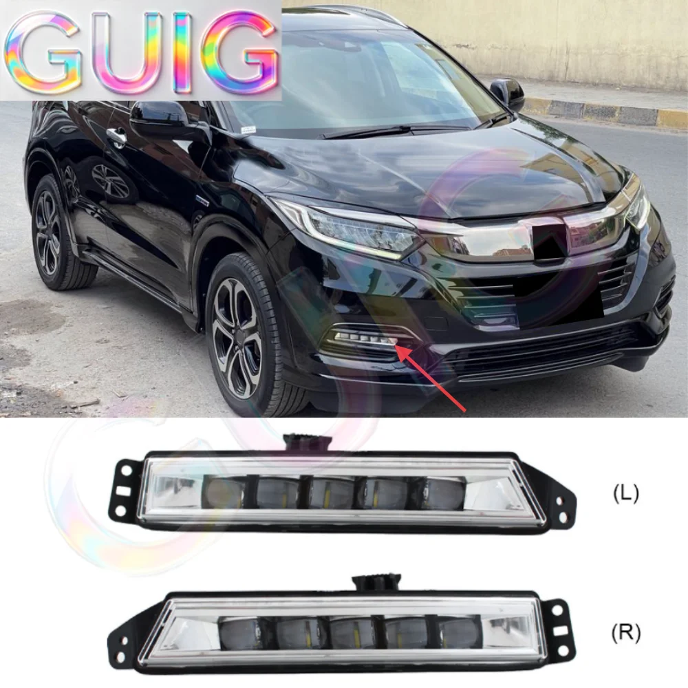 For2015-2019 Honda VEZEL 2020 City Elysion Hybrid Odyssey Hybrid XRV Car Front Bumper LED Fog Light OE: 33950-/33900-T9A-H31