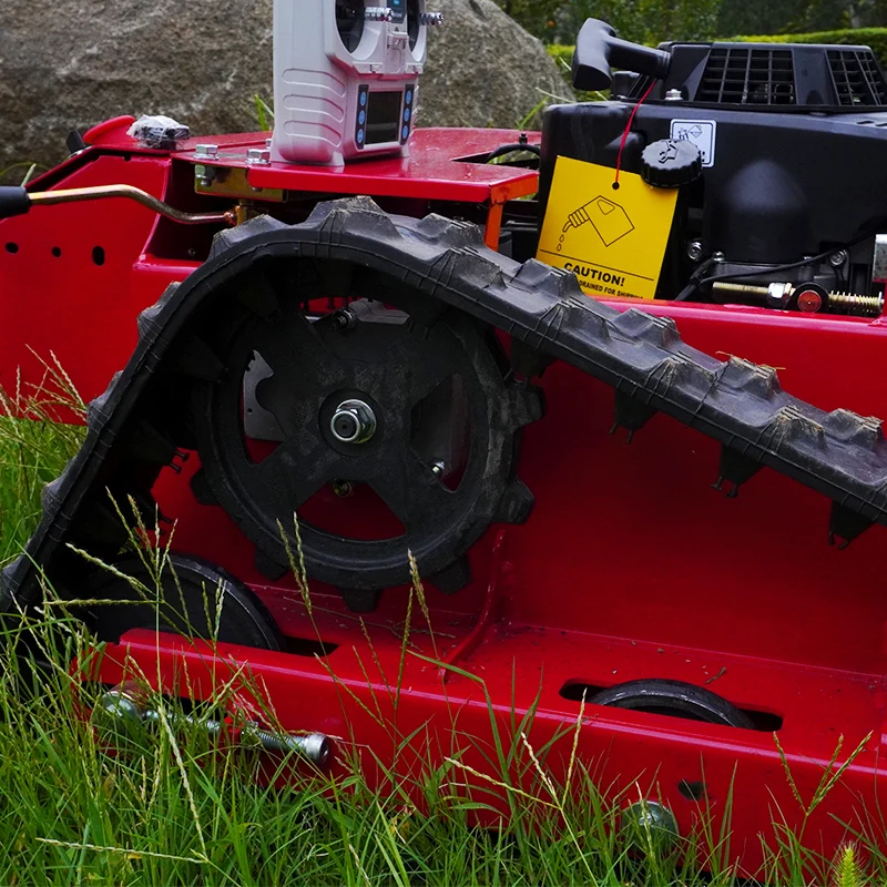 Customized Crawler Robot Lawn Mower with EPA Engine Remote Control Slope Cutting  Width Cordless Design