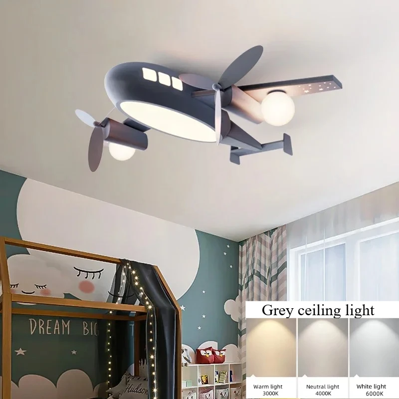 Children's Room Lights Luxury Creative Cartoons Airplanes Chandeliers Modern Minimalist Boys Girls Bedroom Lights