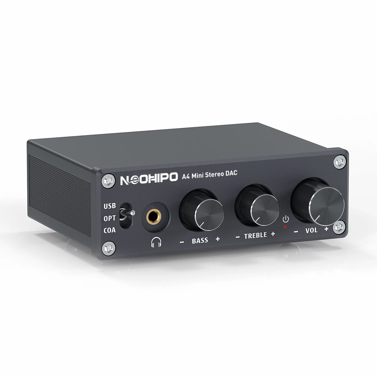 NEOHIPO A4 Mini Stereo USB Gaming DAC & Headphone Amplifier Audio Converter Adapter for Home/Desktop Powered/Active Speakers