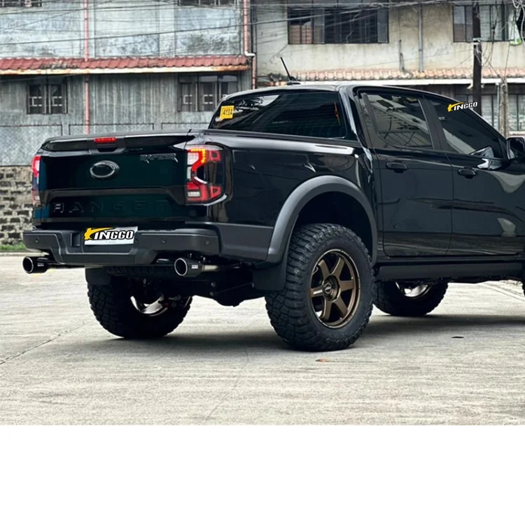 Car Exhaust System Sound Dual Carbon Tail Muffler Catback Exhaust For NEXT GEN RANGER RAPTOR 2022+