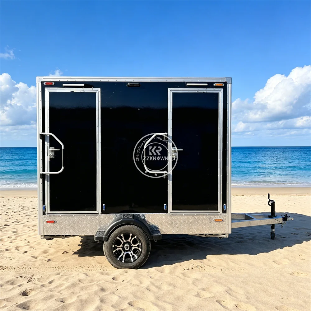 Durable Mobile Restroom Trailer Highway Project Portable Bathroom Cabin Mobile Luxury Toilet Trailer For Events