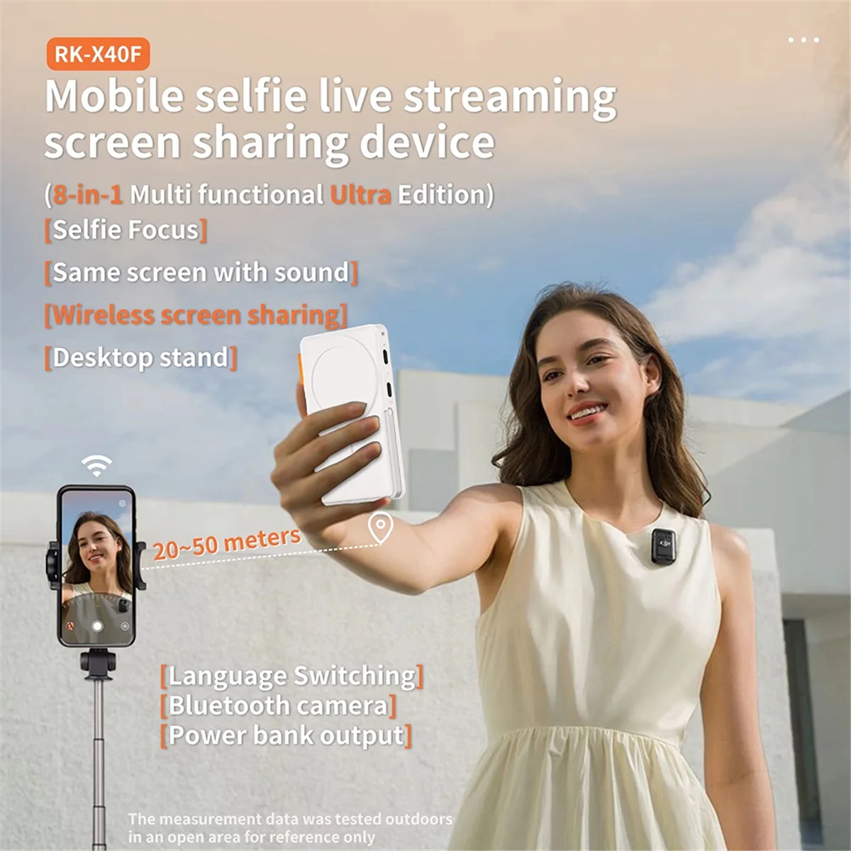 

2025+-X40F Versatile Magnetic Phone Selfie Monitor Screen for Smartphone Rear Camera Selfie Vlog Live Stream for Smartphone