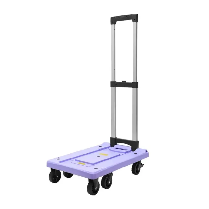 Folding Household Trolley Portable Big Wheel Lightweight Luggage Trolley Carrying Pulling Truck Grocery Shopping Small Trailer