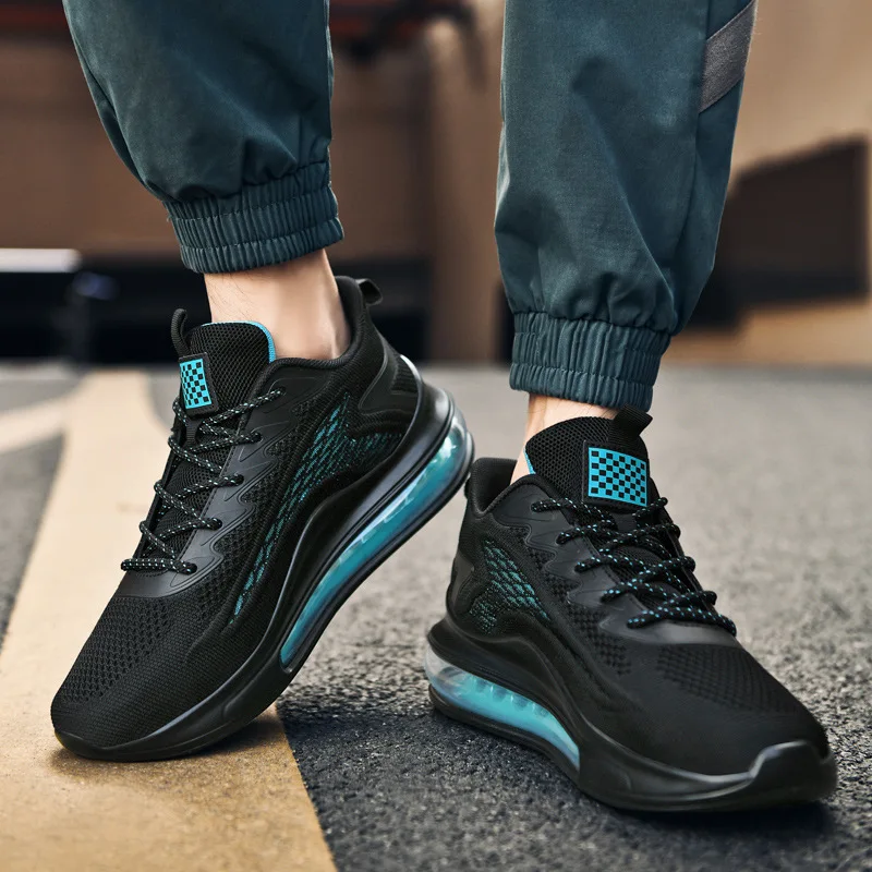 Men's Running Shoes Air Cushion Men's Spring and Autumn New Trendy Breathable Soft Bottom Men's Casual Sneaker