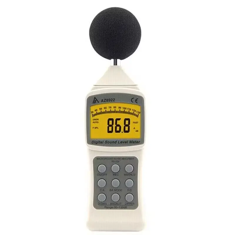 Portable Sound Level Meter AZ8922 Digital Noise Meter Noise Decibel Sound Tester Range 30~130dB