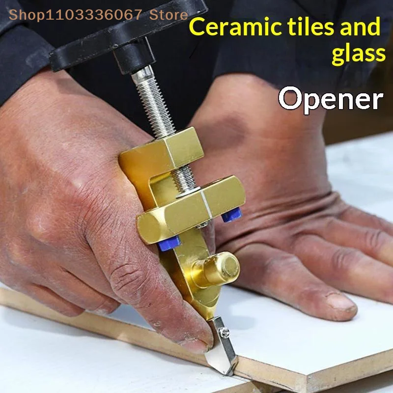【HLS】2 In 1 Glass Ceramic Cutter Sharp Diamond Roller Head Portable Cutting Tool for Home Renovation DIY Tile Craft Projects