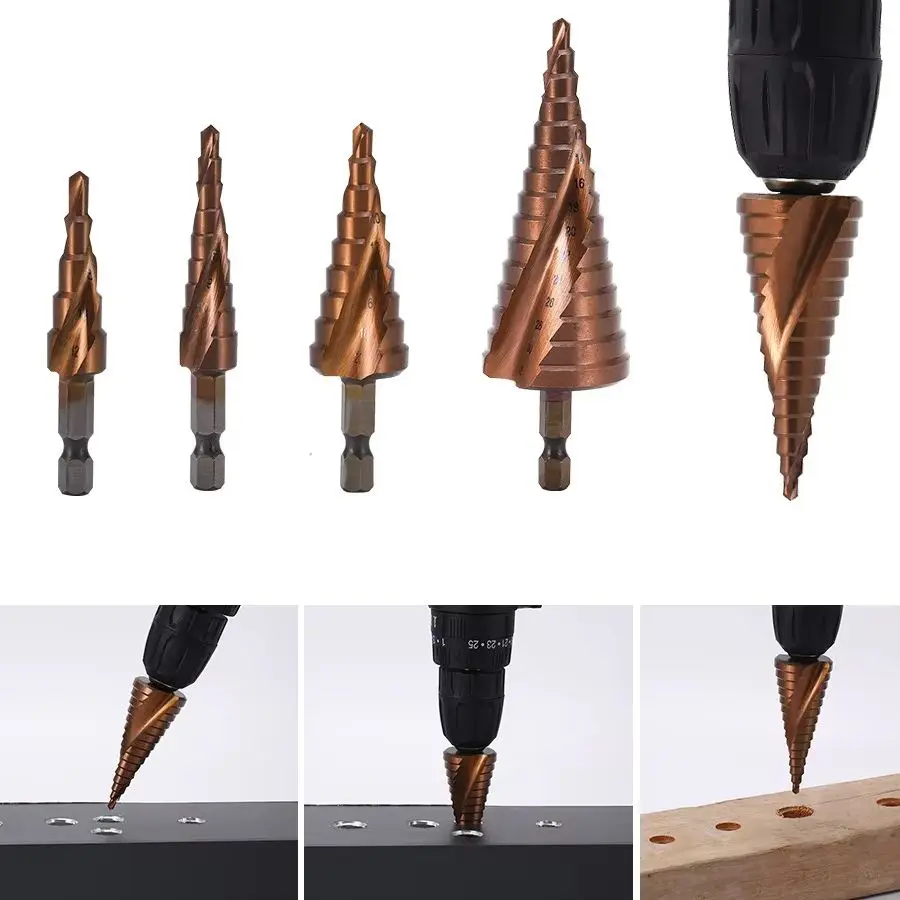 

HSS Co Spiral Drill Bit M35 High Hardness Steel Plate Holes Punch Drill