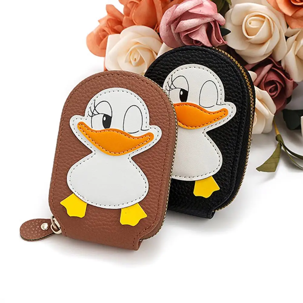 بطاقة حقيبة حامل البطاقة تغيير وثيقة بطاقة تخزين بطة شكل مساحات متعددة لطيف سعة كبيرة أكياس الكرتون محفظة نسائية للعملات المعدنية