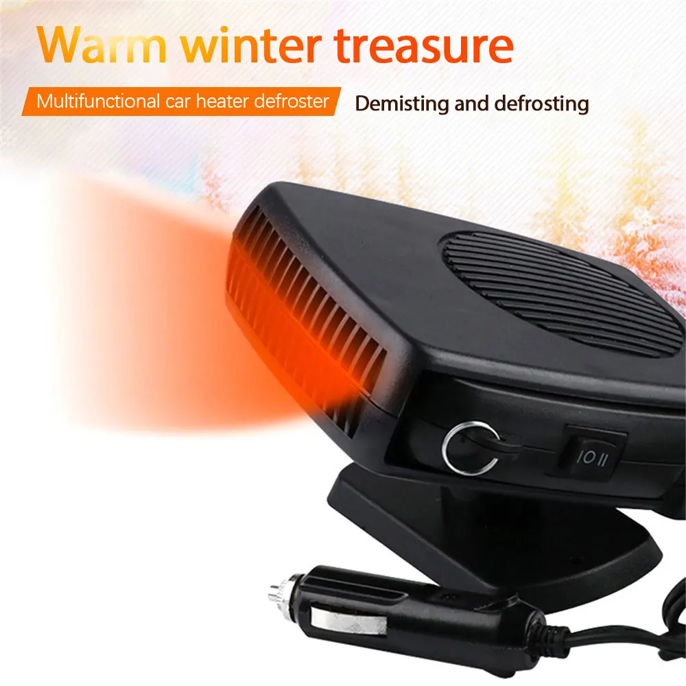 New 200W Car Heater 12V/24V Portable Car Heater Fan 2 IN 1 Car Anti-Fog Defroster Auto Windshield Electr Heating Heater