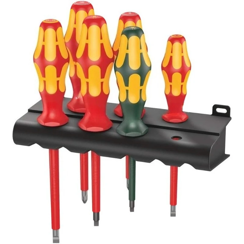 5347777001 Kraftform Plus 160i/168i/6 مجموعة مفكات براغي احترافية معزولة، 6 قطع