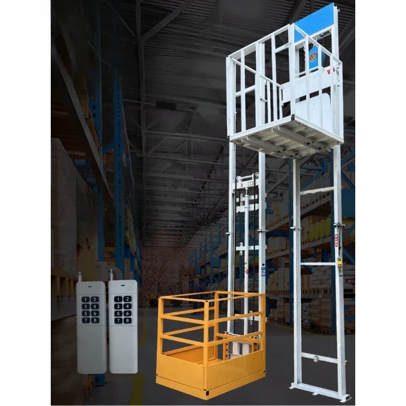 Electric small freight elevator hydraulic platform workshop warehouse factory building lifting rack cargo monorail hoist
