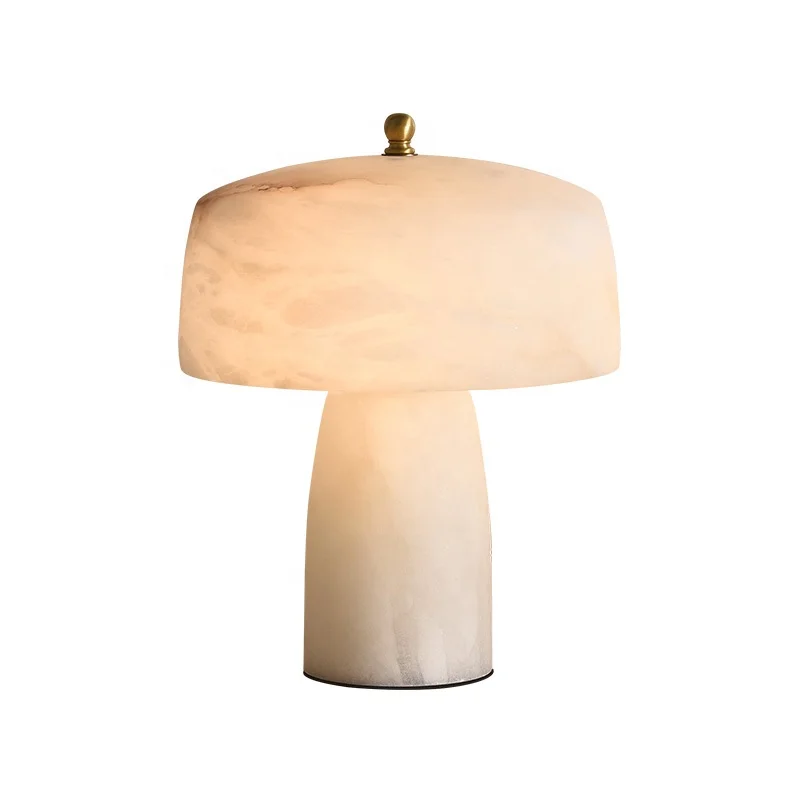 

Modern luxury alabaster lamp hotel villa living room marble lamp bedroom bedside minimum design decorative desk lamp