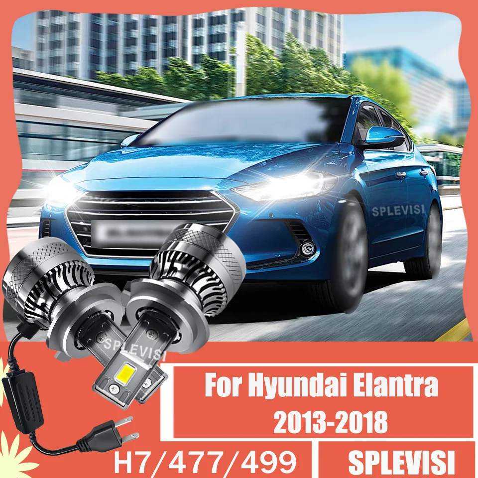 

H7 With Fan LED Headlight High Beam Bulbs CSP Chips For Hyundai Elantra 2013-2018 Veracruz 2007-2011 Santa Fe Sport 2013-2016
