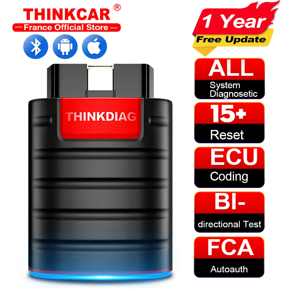 THINKCAR Thinkdiag hot Version Full System all car 16 Reset Service 1 Year Free OBD2 Diagnostic scan Tool Active Test ECU Coding