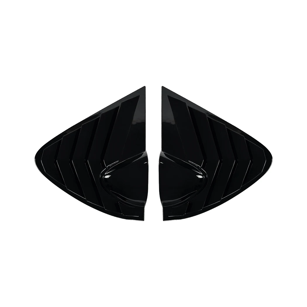For Seat Leon MK2 1P 2006-2013 Rear Side Window Louver Shutter Cover ABS Glossy Black Window Triangle Trim Accessories Kits