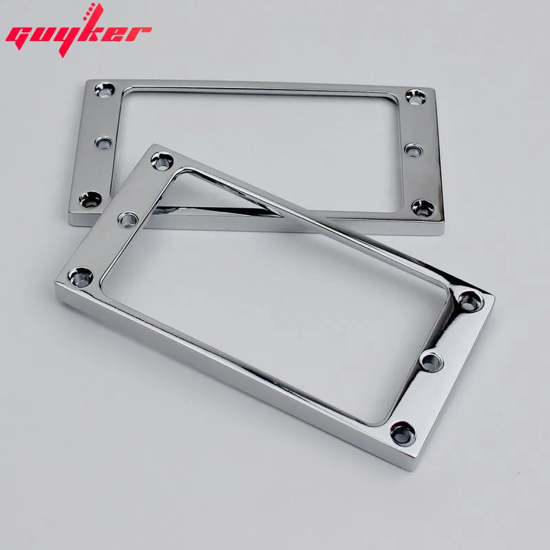 Bottom Flat Metal Humbucker Pickup Mounting Ring Set Bridge and Neck Pickups Cover Frame Replacement Compatible with Guitar