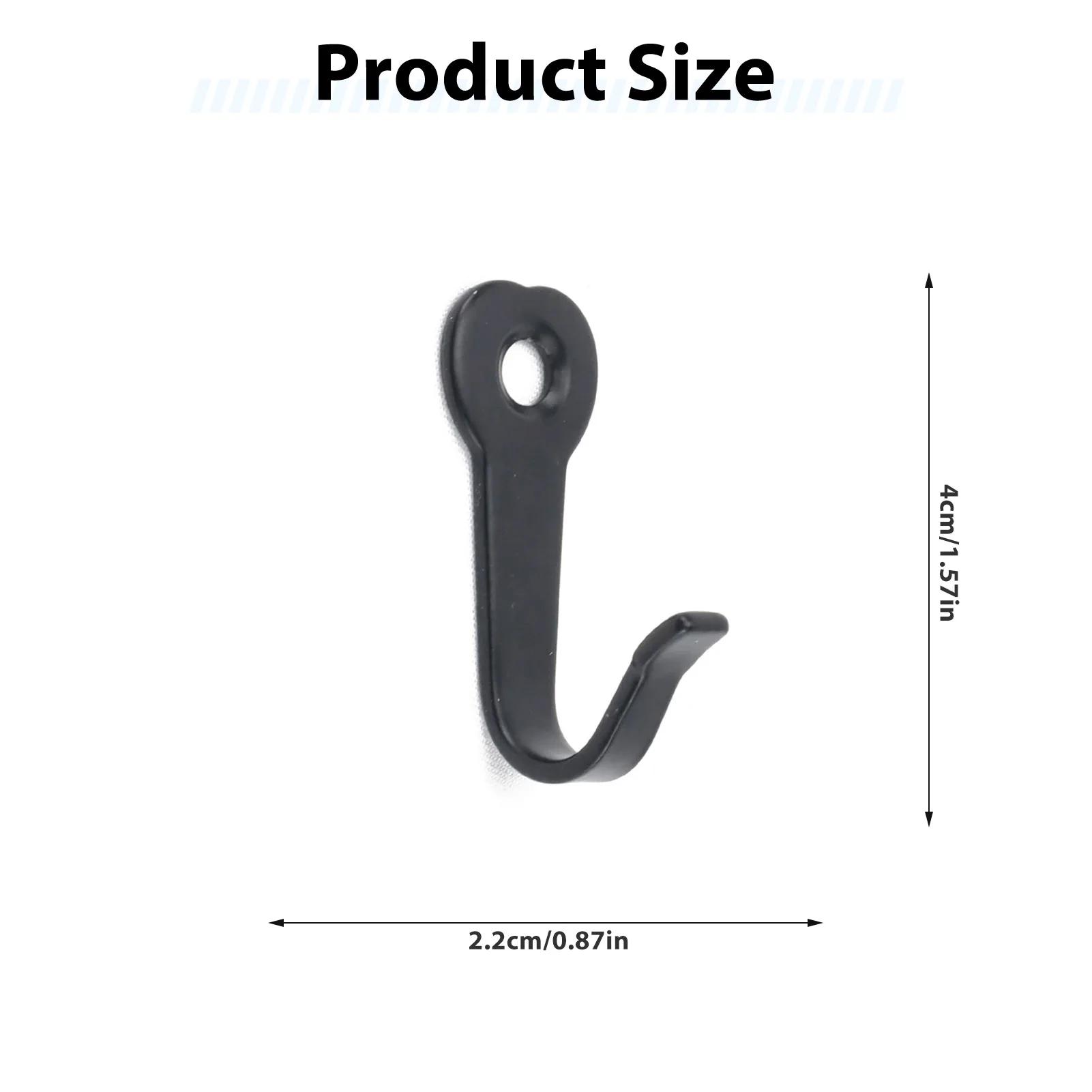 Industrial Style Metal Hooks Durable Iron Coat Black Hanger Rack for Closet Entryway Home Organization