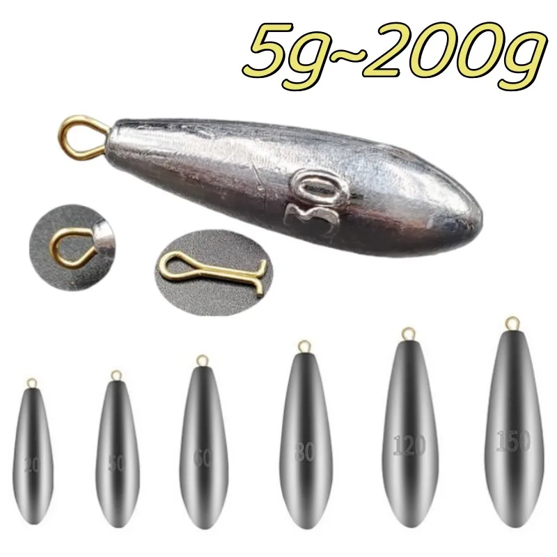 Fishing Lead Fishing Weight Sinkers for Fishing Line Removable Saltwater Fishing Weights Lead Casting Sinker for Bottom Fishing