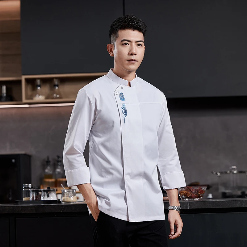 シェフ服3点セット卸売ケータリング作業服キッチンエプロン調理帽ベーカリークックシャツ作業服ウェイタースーツ