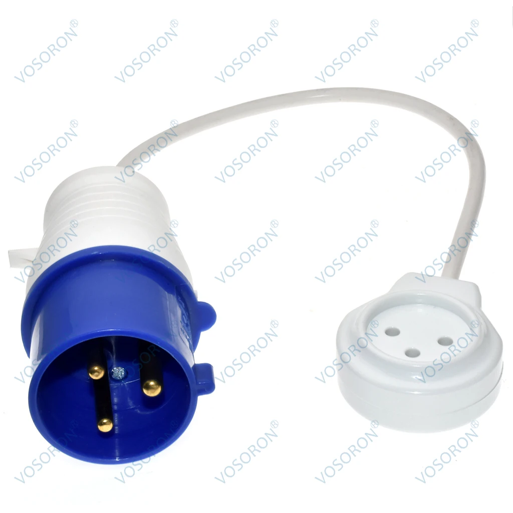 IEC309 332P6 to Israel SI-32 Outlet Socket Power cord,convert the 332C6 to Israel Socket,H05VV-F 1.5mm gauge,16Amps,50cm