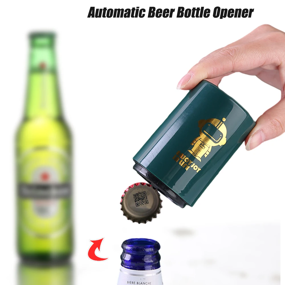 Automatic Beer Bottle Opener Portable Push Down Bottle Cap Opener Wine Beer Beverage Soda Opener Kitchen Accessories Bar Tools