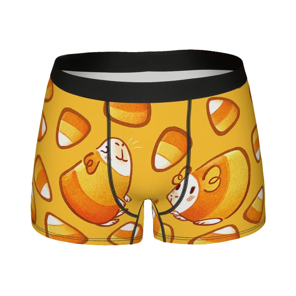 Guinea Pig Candy Corn In Gold  Underpants Cotton Panties Man Underwear Comfortable Shorts Boxer Briefs