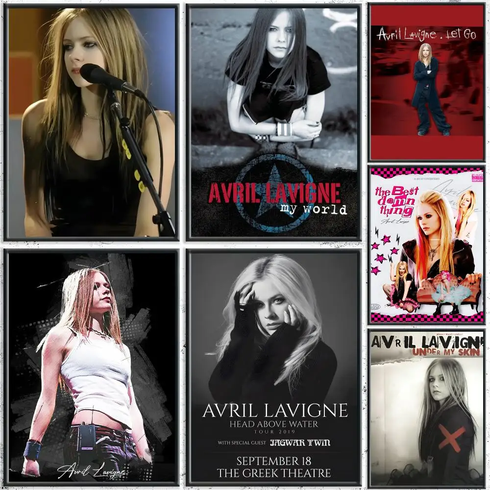 Y2K Singer A-Avril LavigneS Poster HD Self-Adhesive No Residue After Removal Ideal for All Kinds of Wall Decor