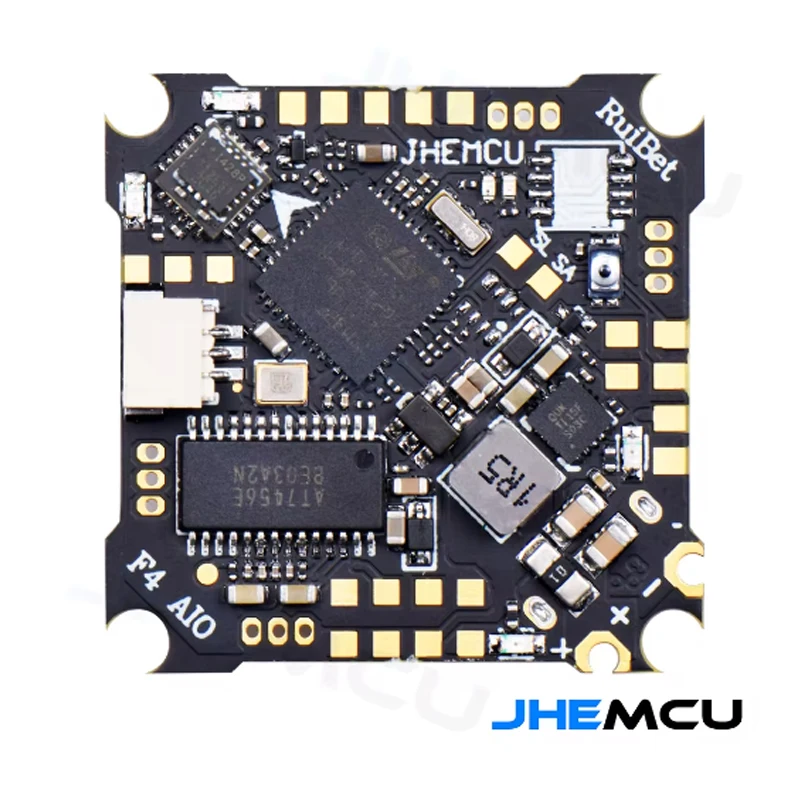 JHEMCU Ruibet F4AIO 12A F411 Flight Controller ICM42688P W/5V BEC Built-in 12A BLHELI_S 1-2S 4in1 ESC 25.5X25.5mm for FPV Drone