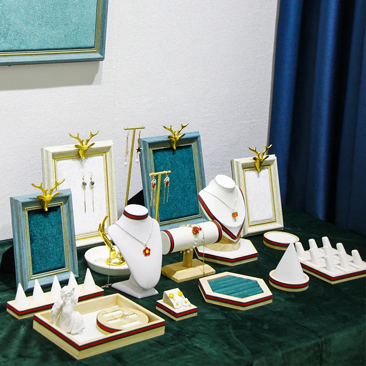 

Skin pocket Christmas ornaments jewelry display shelf 】 props necklace earrings ring jewelry frame window table