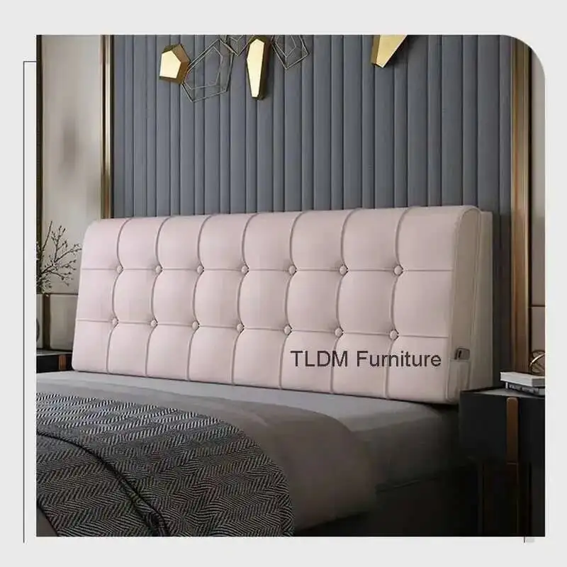 

Tatami PU Modern Waterproof Simple Headboards for Leather Headboard with Side Pockets Creative Design Bed Headboards for Bedroom