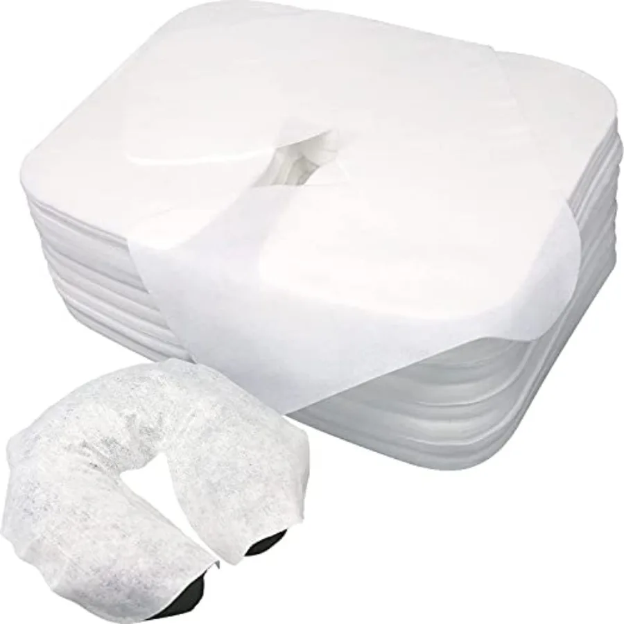 

500 count Disposable Face Cradle Coverss Medical-Grade cotton SPA Face Rest Covers Headrest Covers for Massage Tables Massage C