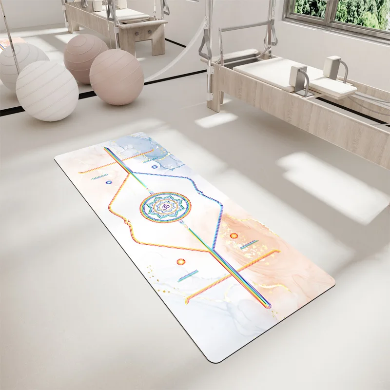 

Household Rubber Fitness Mat Color Printing Skipping Rope Mat Thickened Yoga Mat