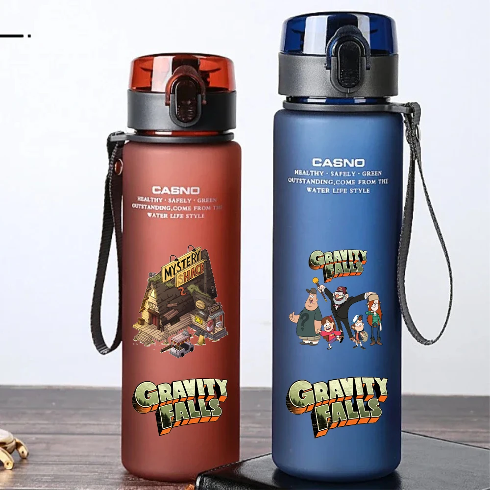 Disney Gravity Falls 560ML kubek na wodę Mabel o dużej pojemności przenośna plastikowa butelka do picia Kawai dla dorosłych na świeżym powietrzu