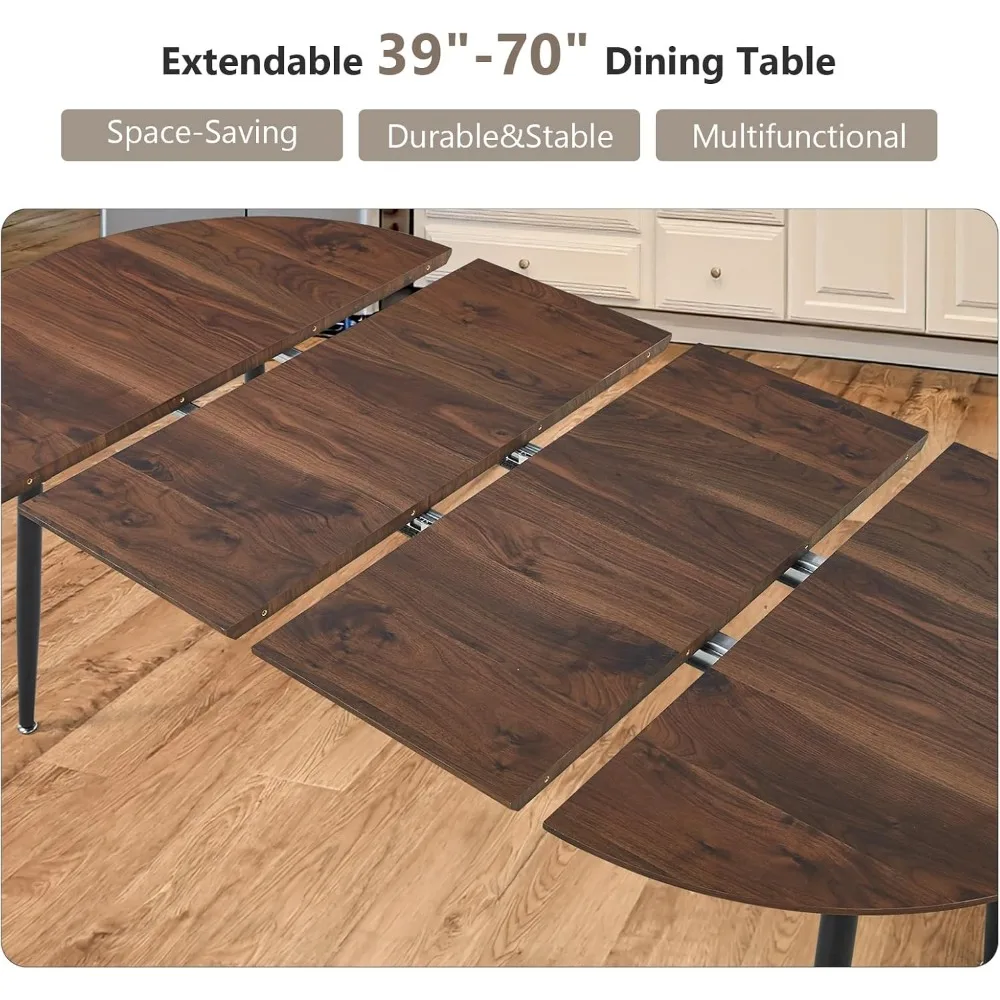 Extendable Round Dining Table for 39