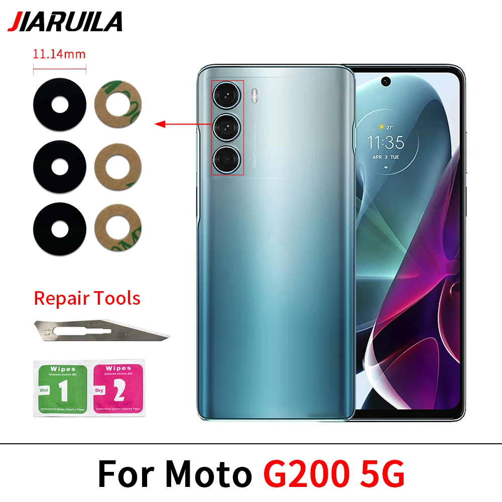 NEW Rear Back Camera Glass Lens Cover With Adhesive Sticker For Motorola Moto G10 G20 G30 G24 Power G100 G200 5G image 3