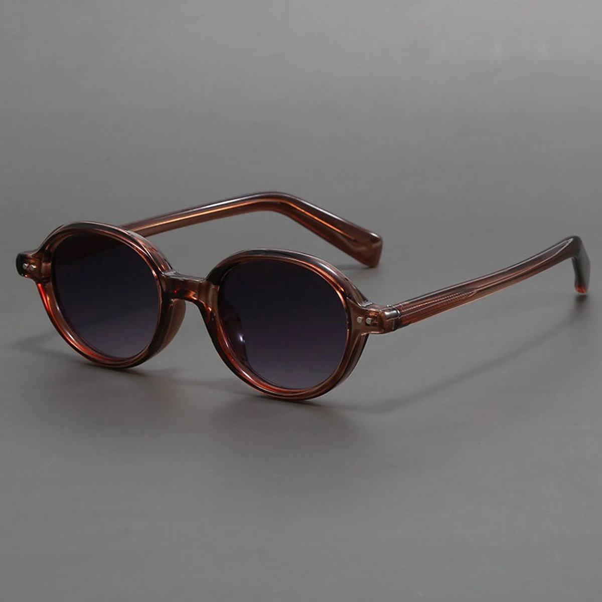Acetatowe małe okrągłe okulary przeciwsłoneczne spolaryzowane męskie japońskie unisex owalne okulary przeciwsłoneczne damskie Retro TR90 octanowe męskie — zdjęcie 3