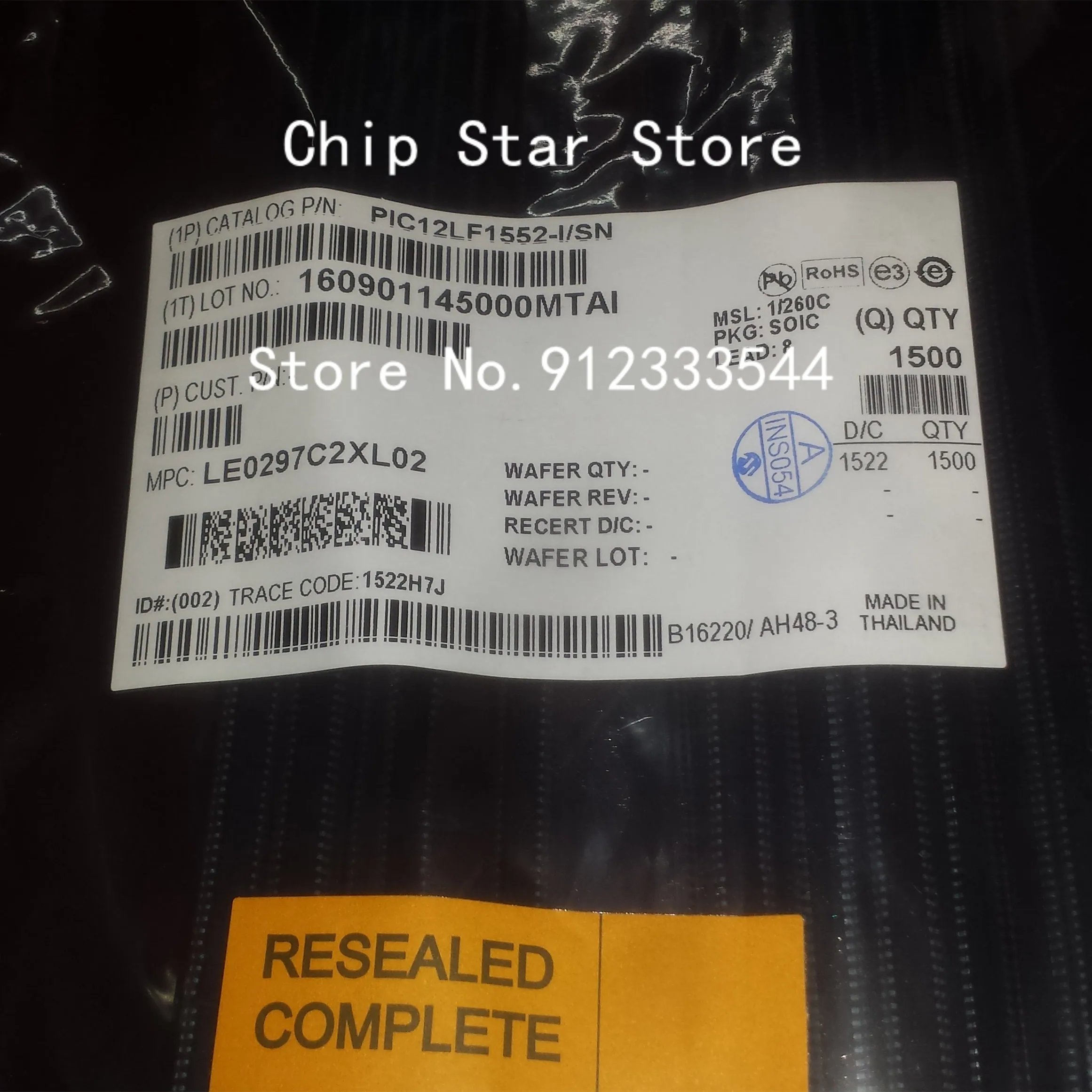 5-50pcs  PIC12LF1552-I/SN PIC12LF1552T-I/SN PIC12LF1552 SOIC8 8Bit Microcontrollers MCU 100%New And Original
