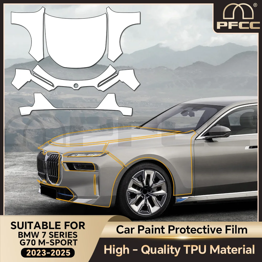 

TPU PPF For BMW 7 Series G70 M Sport 2023 2024 Pre-cut Paint Protection Film Car Body Transparent Anti-scratch Repair Sticker