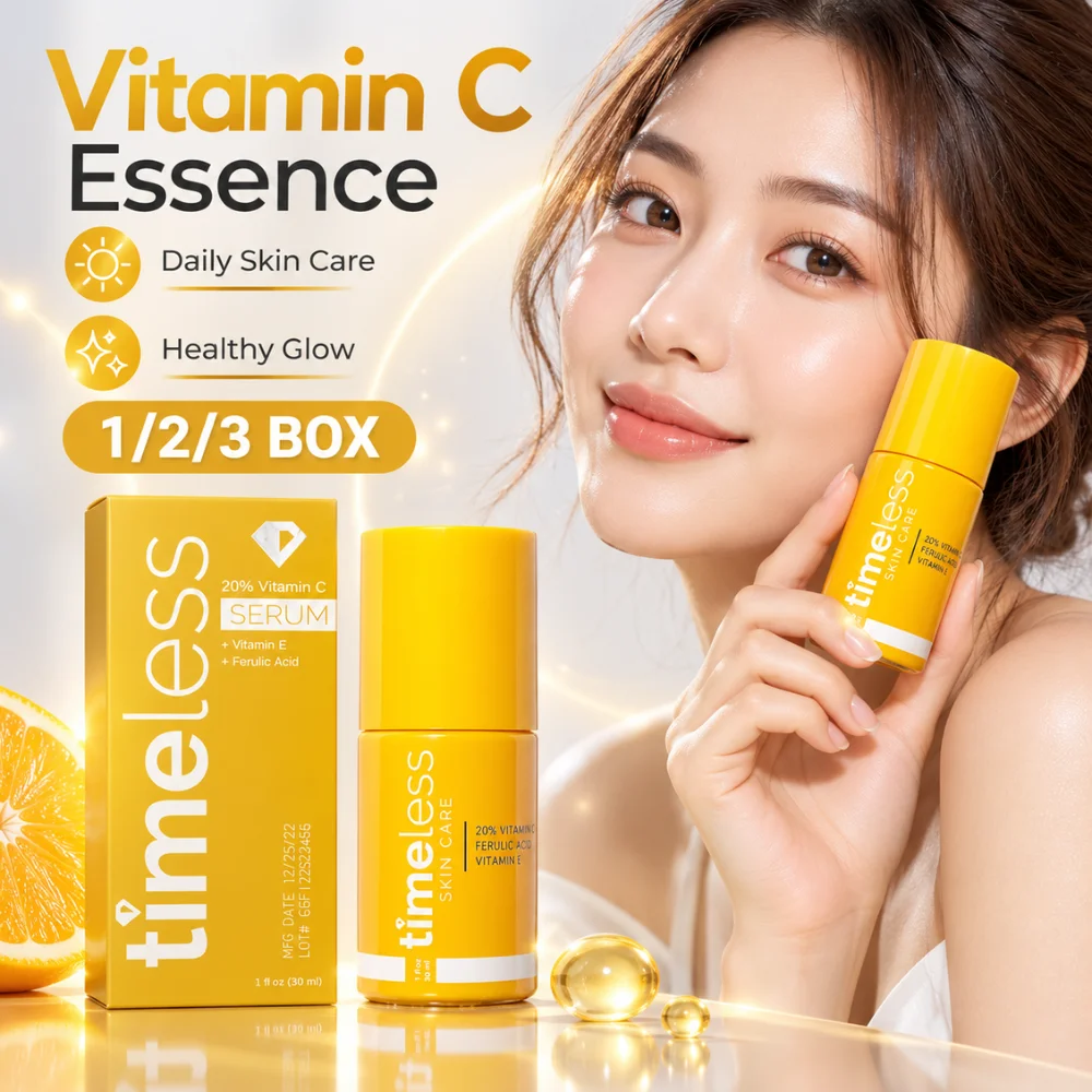 Sérum Facial de Vitamina C e Ácido Ferúlico 30ml Essência Leve de Rápida Absorção para Hidratação e Suavidade da Pele Seca e Opaca Cuidado Diário