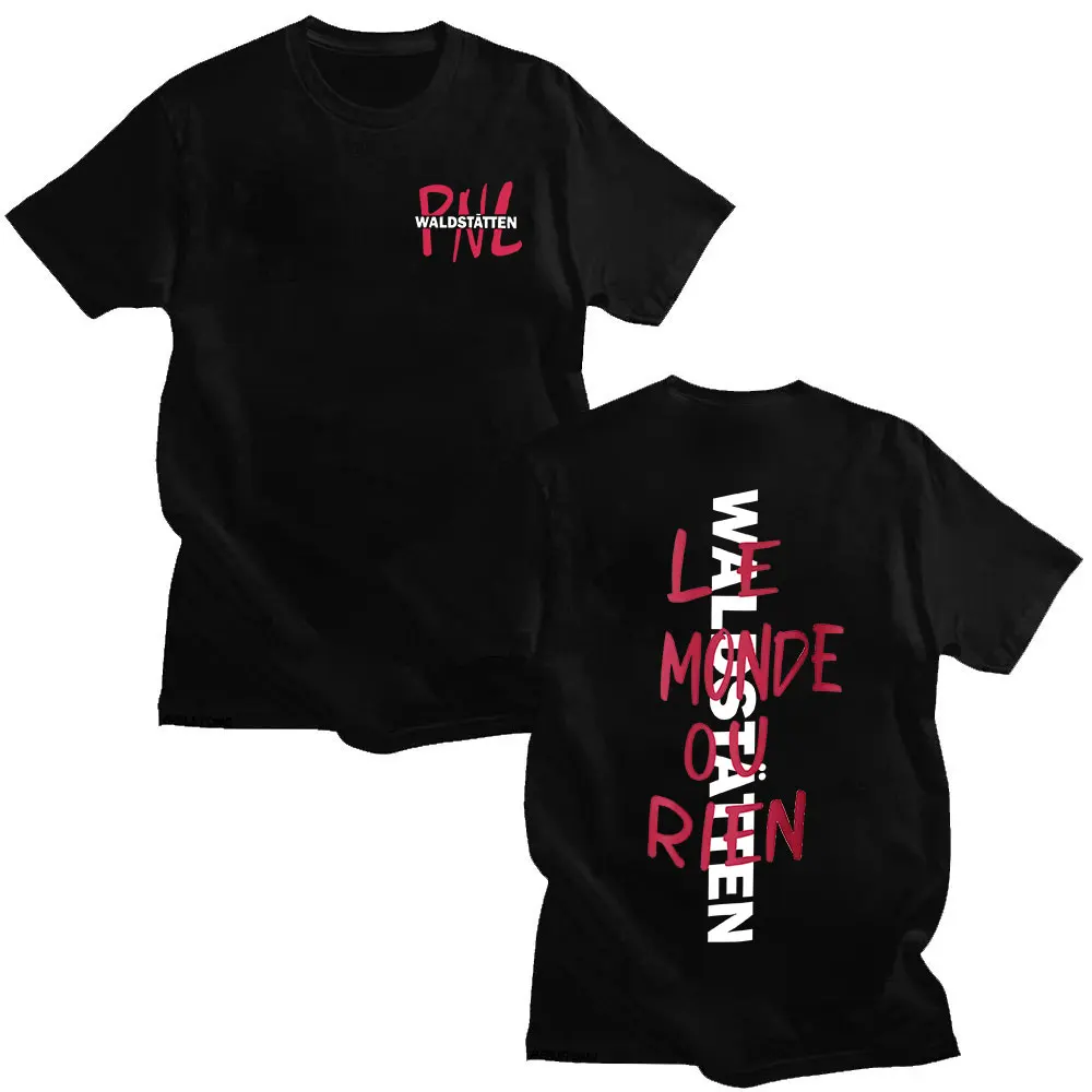 Camiseta del álbum Rapper PNL Que La Famille Le Monde Chico, ropa de algodón Y2K para hombre y mujer, Top de manga corta de Hip Hop a la moda