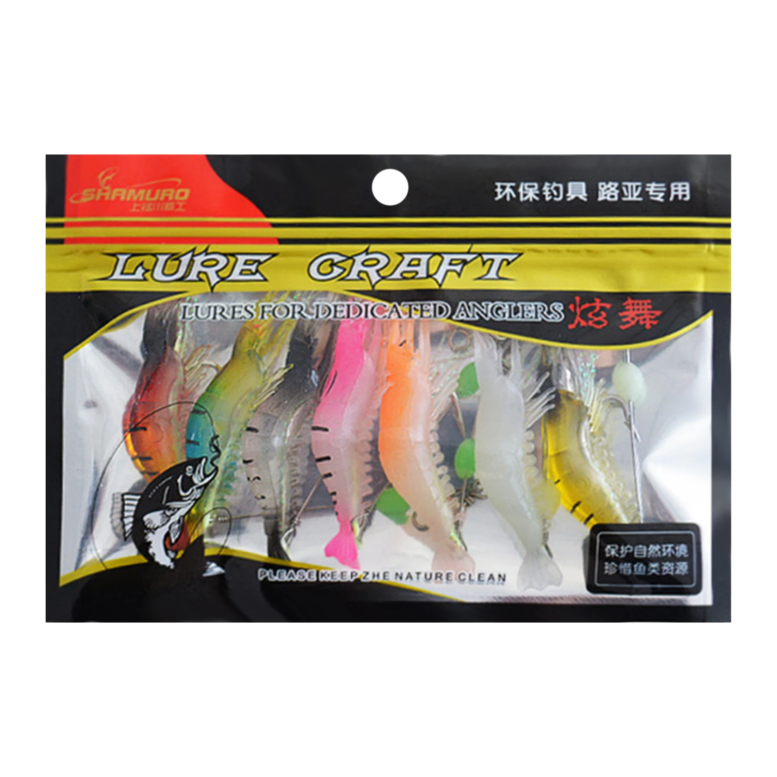 

Soft Shrimp Fishing Lures Luminous Swimbait Shrimp Fishing Lure with Hooks Universal Fishing Gear Accessories
