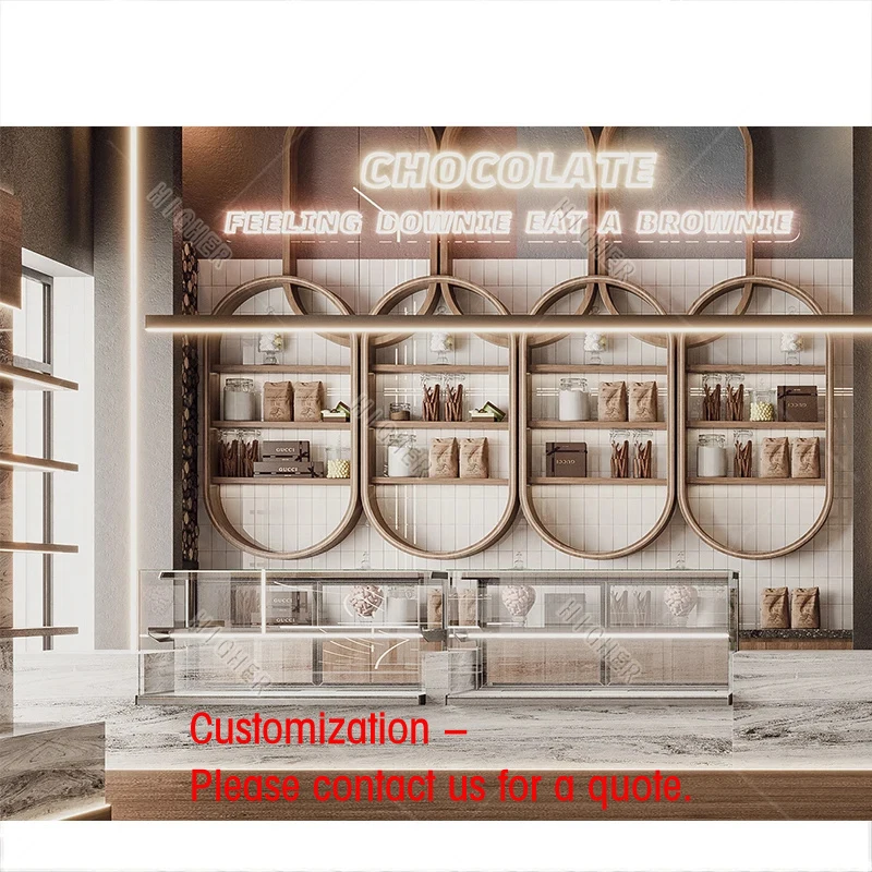 custom.One-Shop Solution Retails Candy Shop Customized Furniture Showcase Chocolate Display Counter